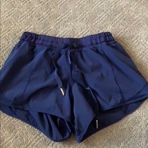 Navy Lululemon Hot Hotty Shorts